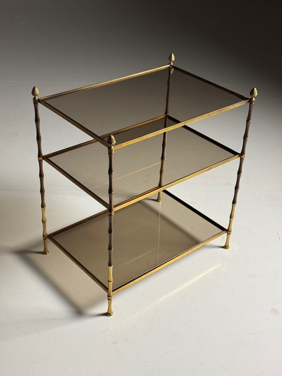 Maison Bagues Brass Side Table, 20th Century-photo-8