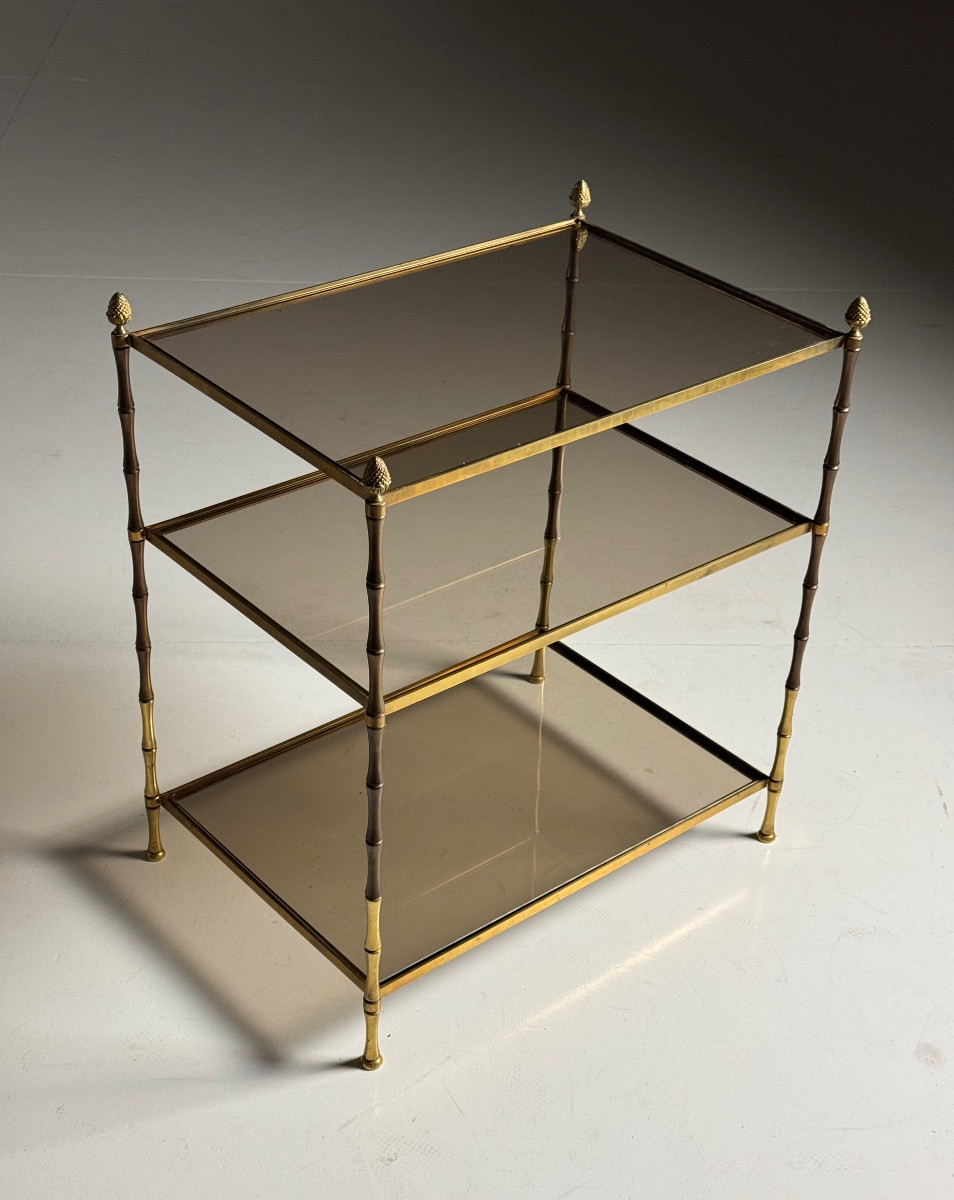 Maison Bagues Brass Side Table, 20th Century