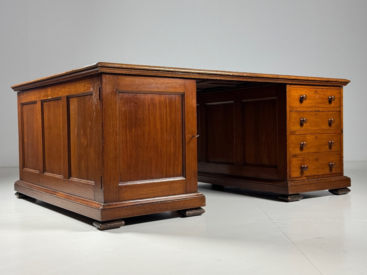184cm Teak Partner Desk