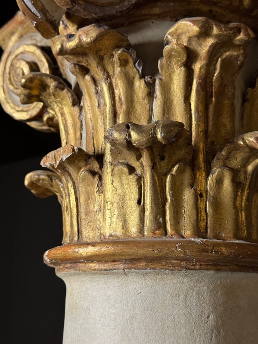 18th Century Columns With Gilded Capitals-photo-4