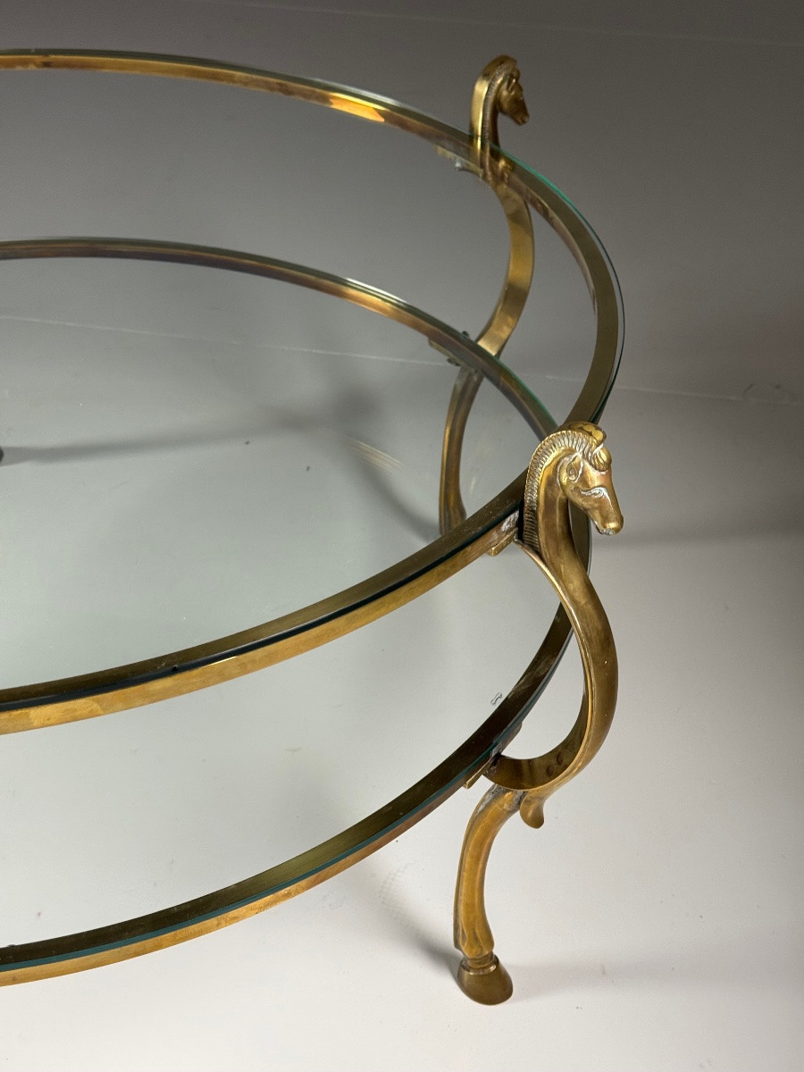 Vintage Coffee Table With Seahorse Heads-photo-4