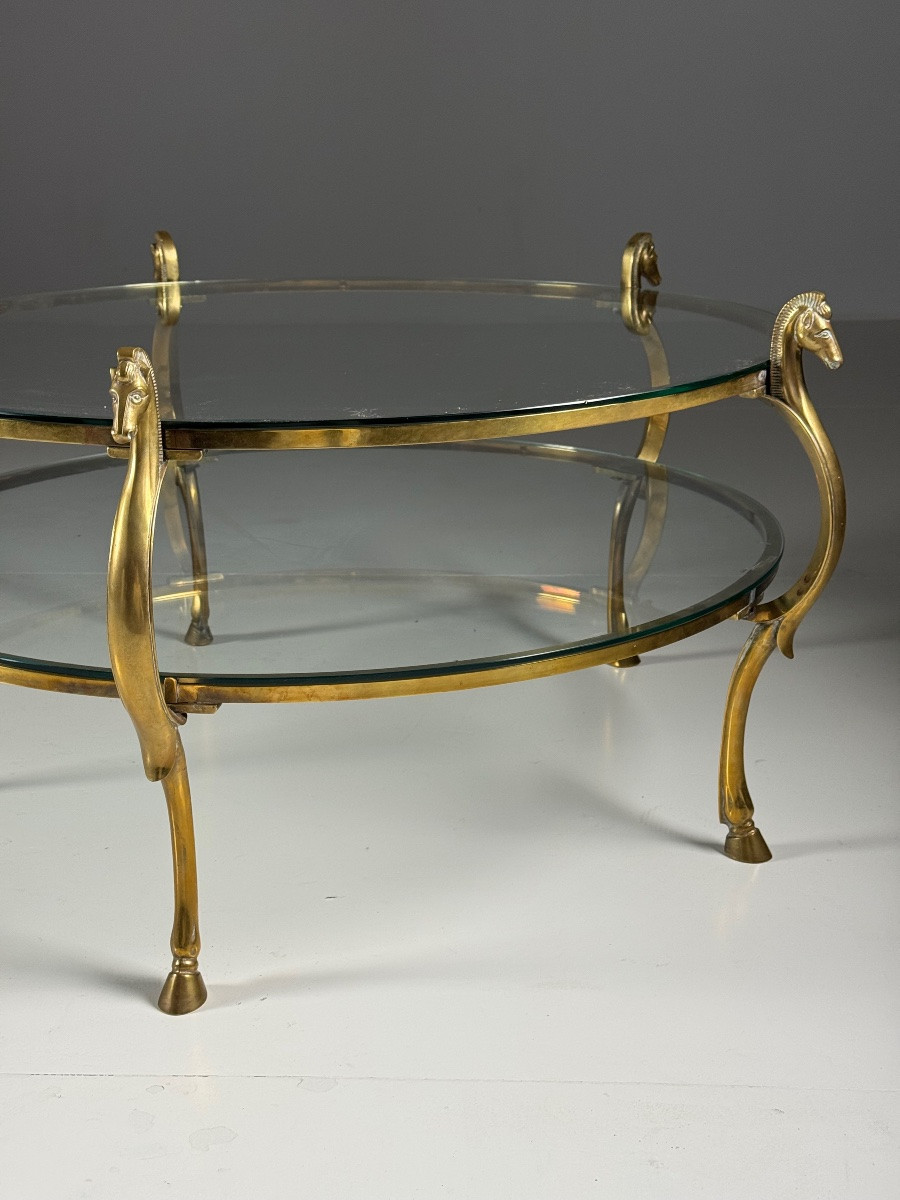 Vintage Coffee Table With Seahorse Heads-photo-1