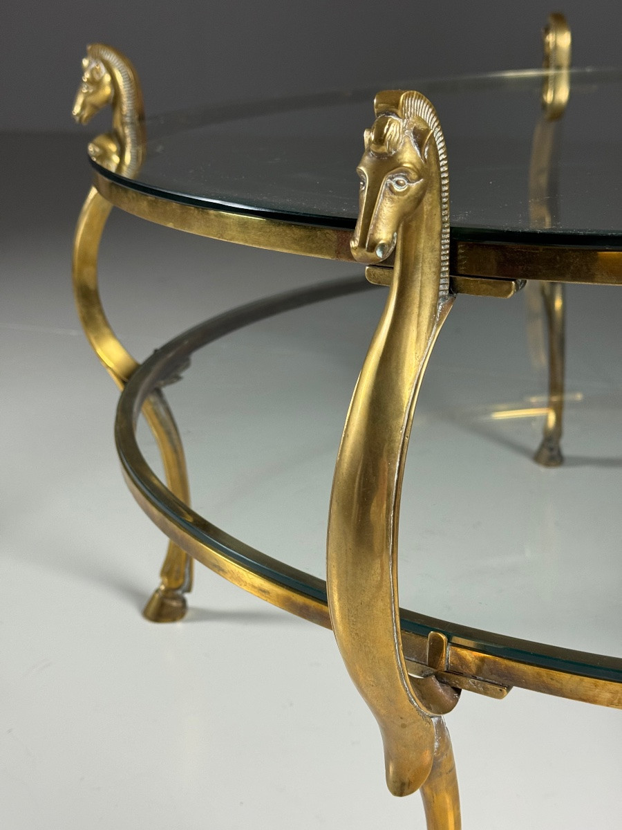 Vintage Coffee Table With Seahorse Heads-photo-2