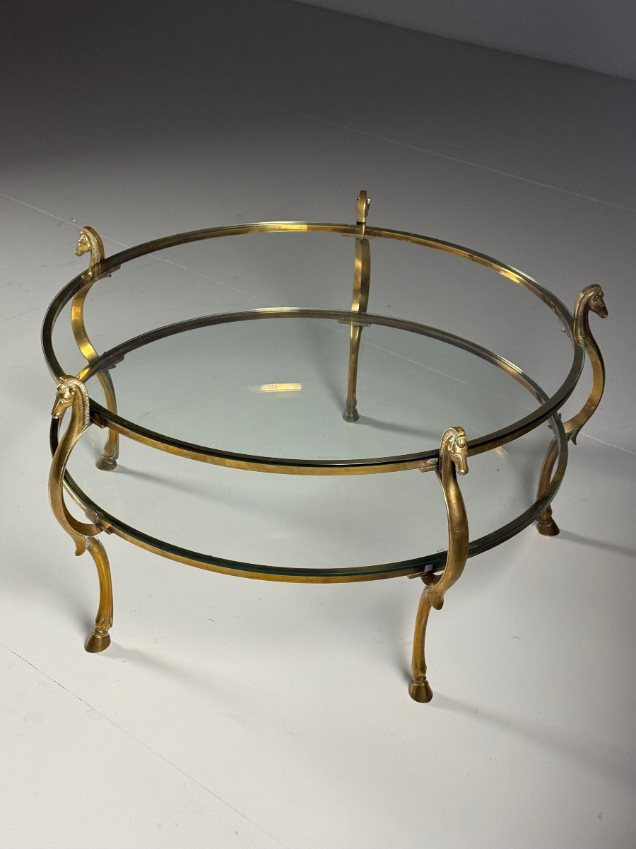 Vintage Coffee Table With Seahorse Heads-photo-6