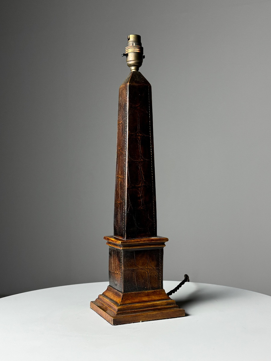 Classic Leather Lamp Base-photo-3