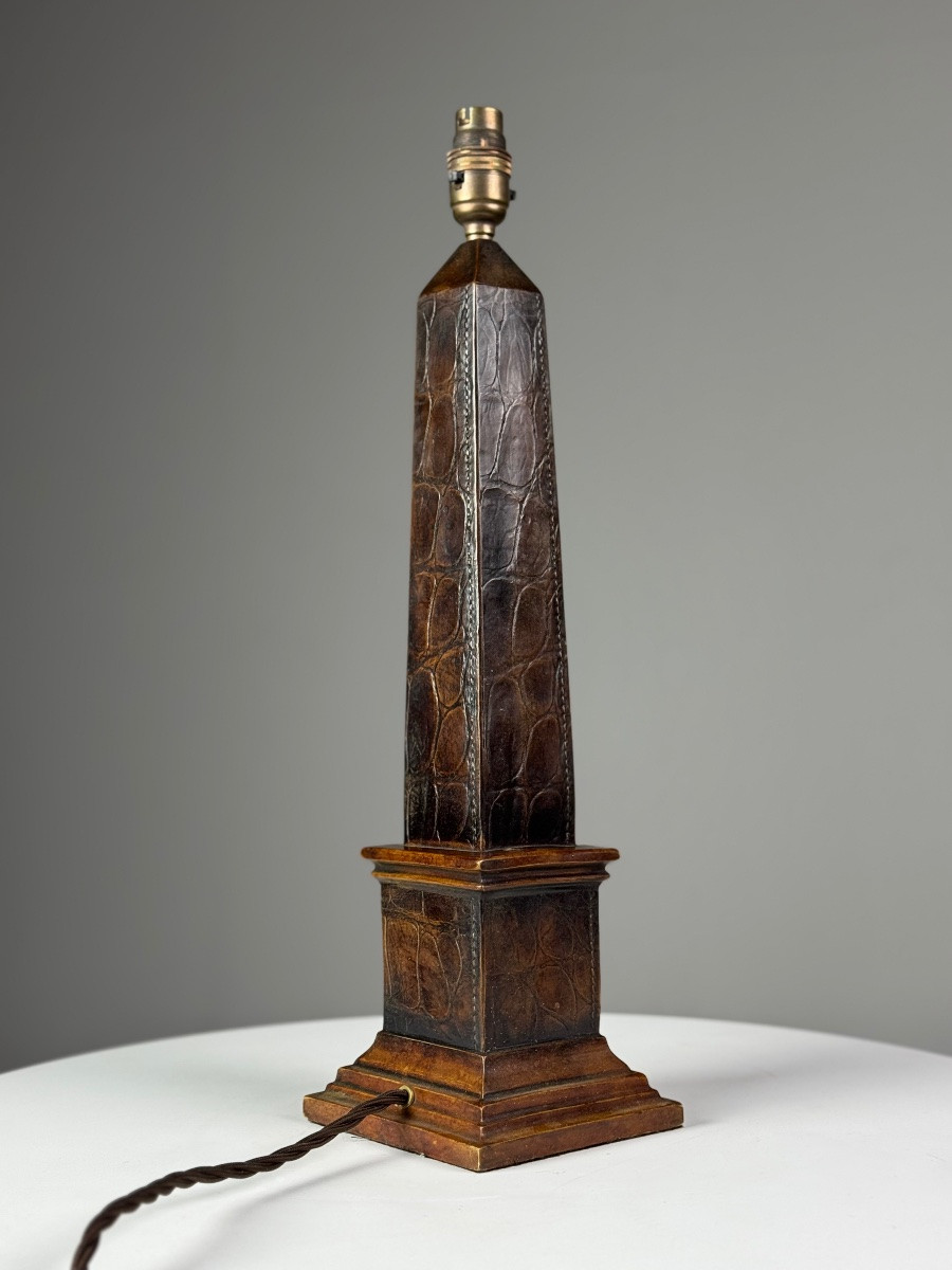 Classic Leather Lamp Base-photo-1