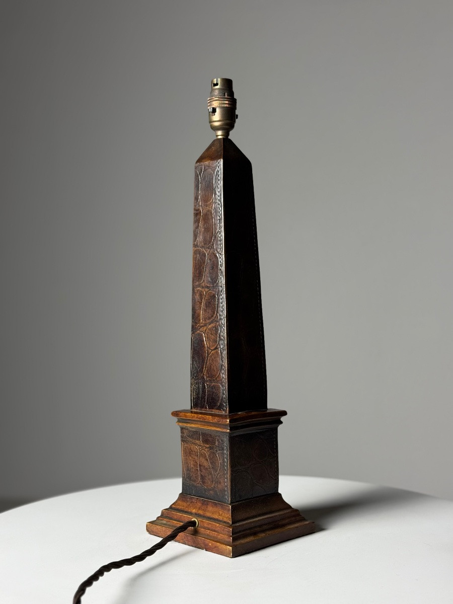 Classic Leather Lamp Base-photo-3