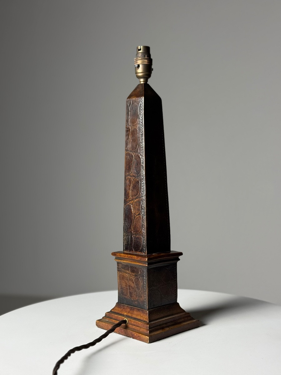 Classic Leather Lamp Base-photo-5