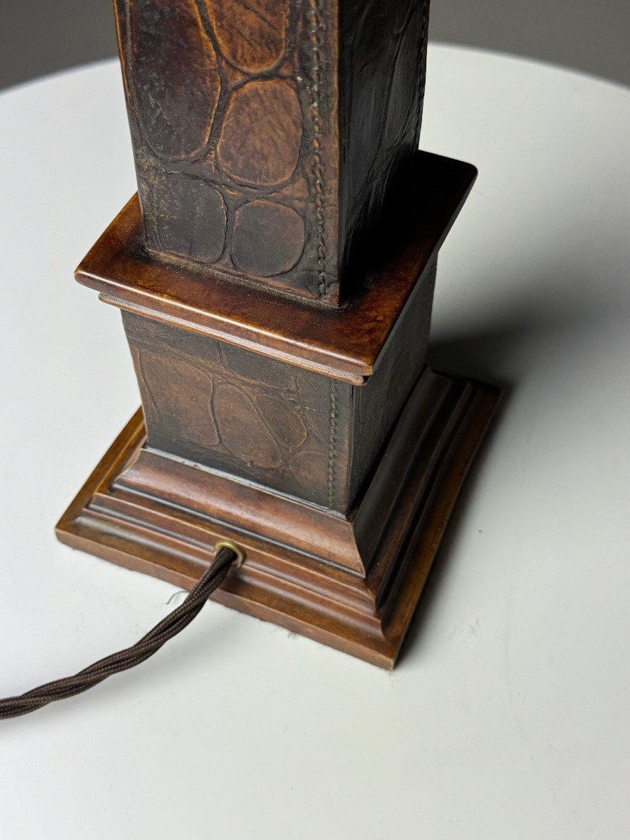 Classic Leather Lamp Base-photo-6