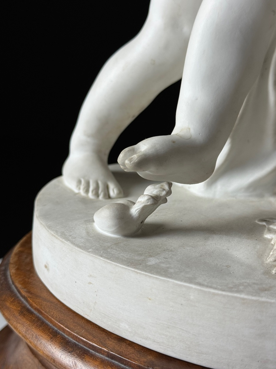 Statue en porcelaine biscuit Puttis 1920-photo-6