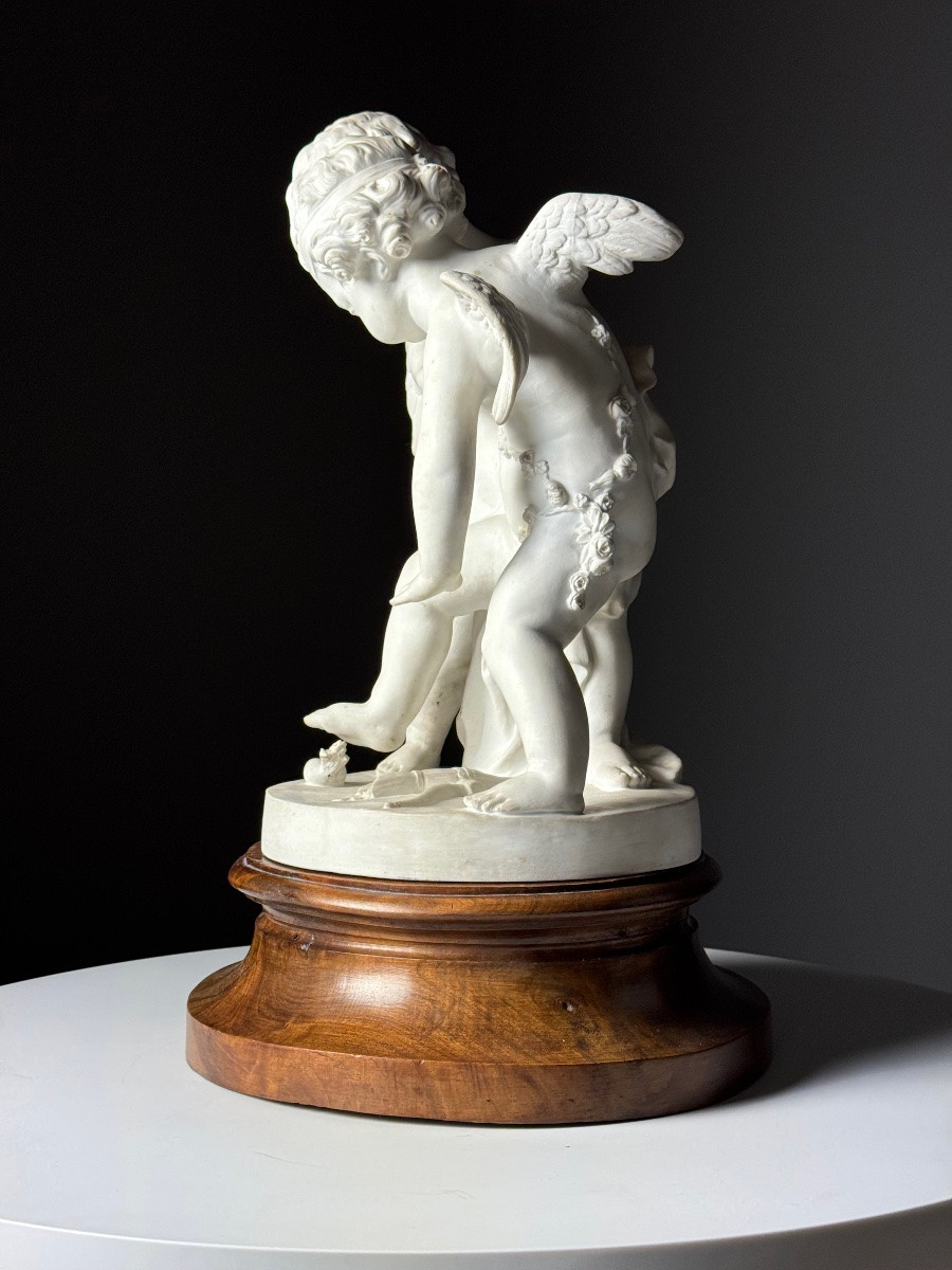 Statue en porcelaine biscuit Puttis 1920-photo-8