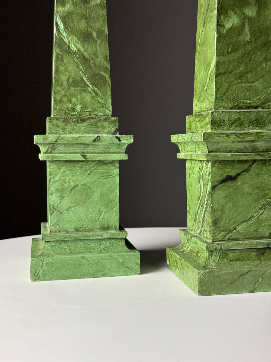 2x Faux Marbre Obelisk-photo-5