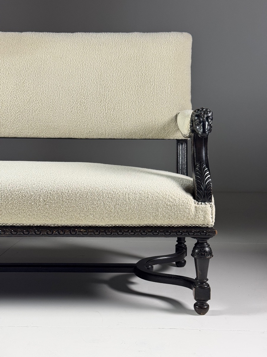 19th Century French Bench With Ram's Heads-photo-3