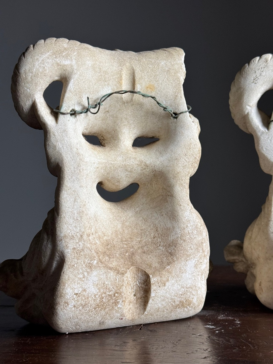 Italian Hand Carved Marble Masks By Satyr-photo-3