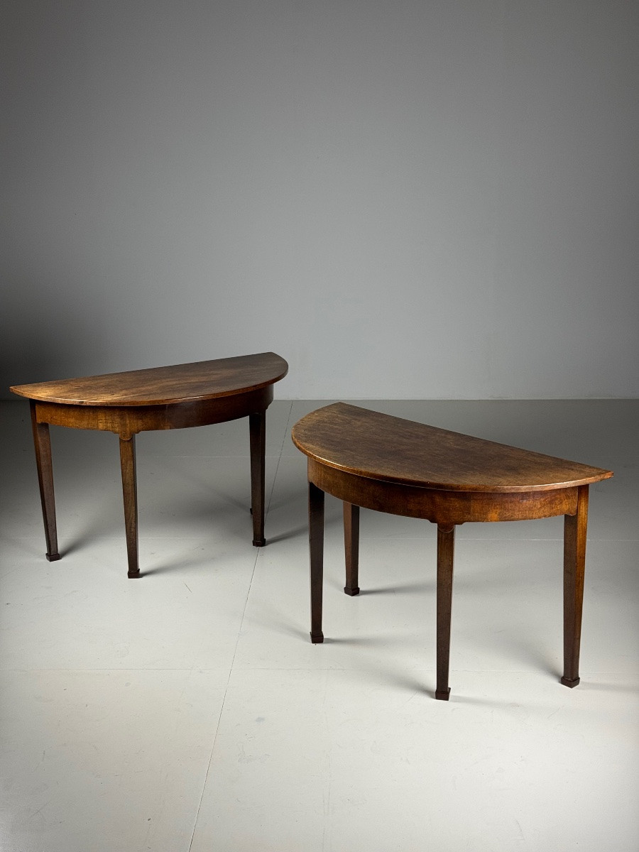2 English Half-moon Tables-photo-8