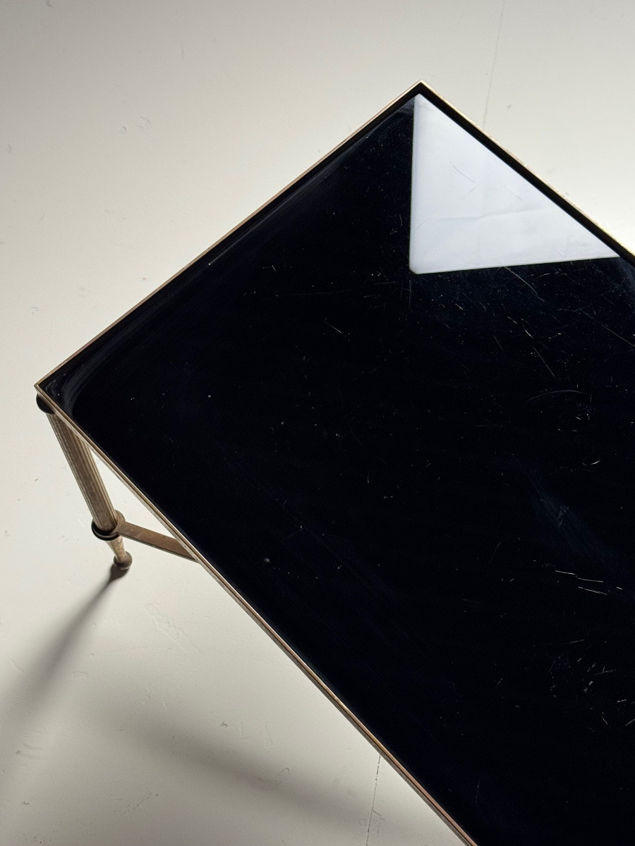 Table basse Mid Century Verre noir-photo-3