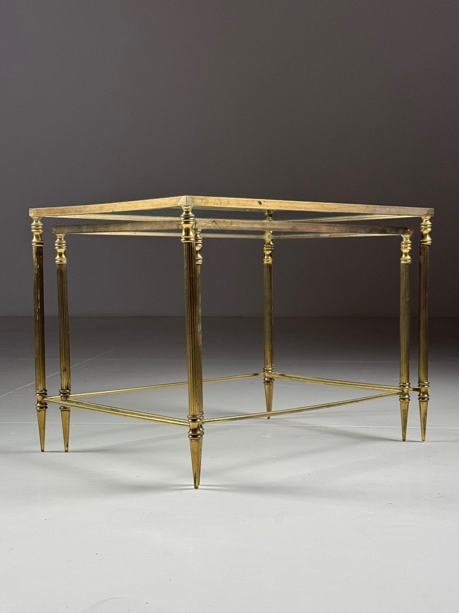 Set Of 2 Brass Nesting Tables-photo-7