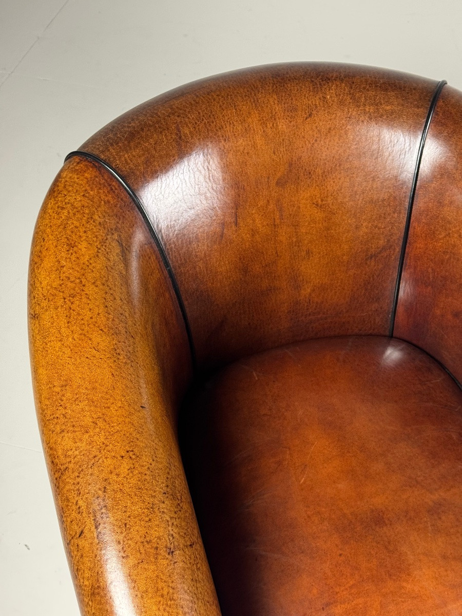 Set Of 2 Sheepskin Club Armchairs-photo-2