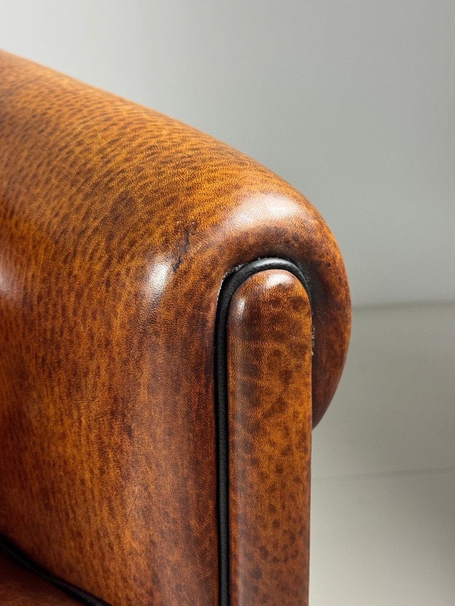Set Of 2 Sheepskin Club Armchairs-photo-4