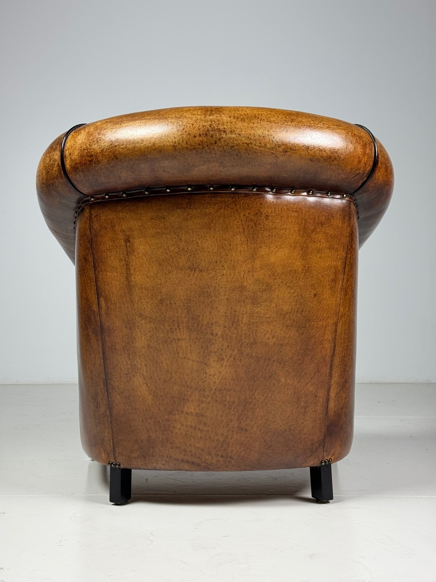 Set Of 2 Sheepskin Club Armchairs-photo-8