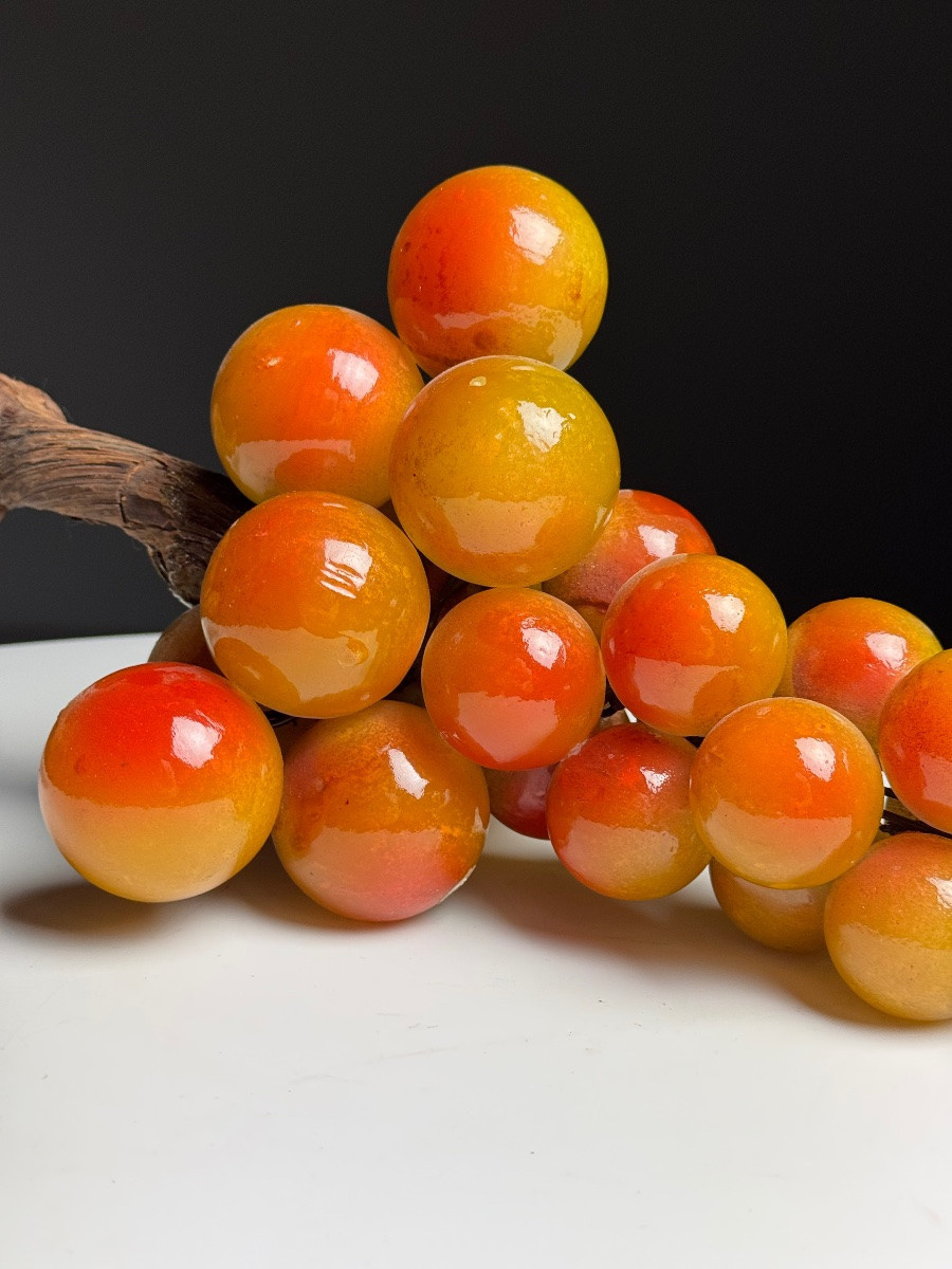 Vintage Alabaster Grape Clusters-photo-4