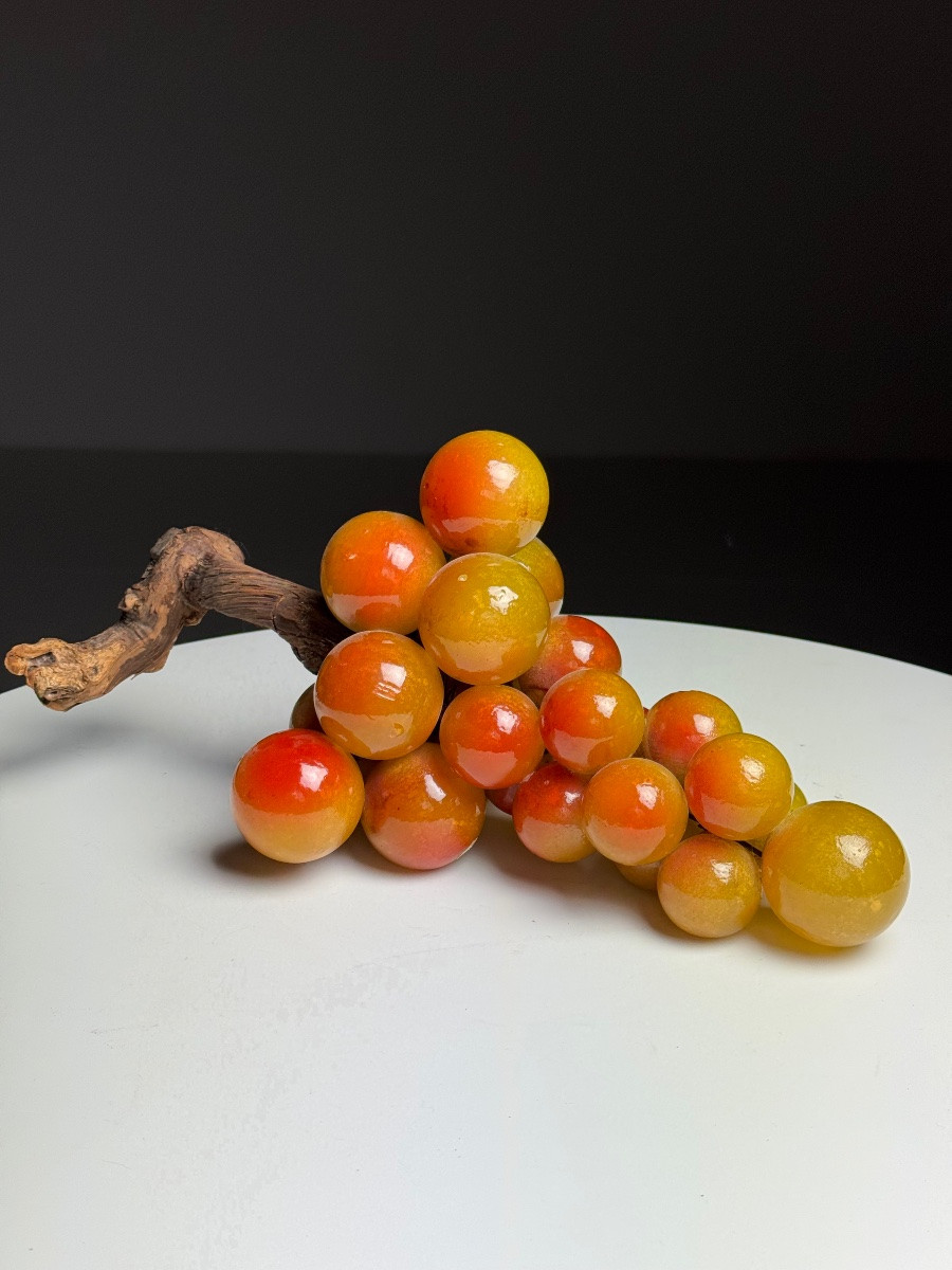 Vintage Alabaster Grape Clusters-photo-5