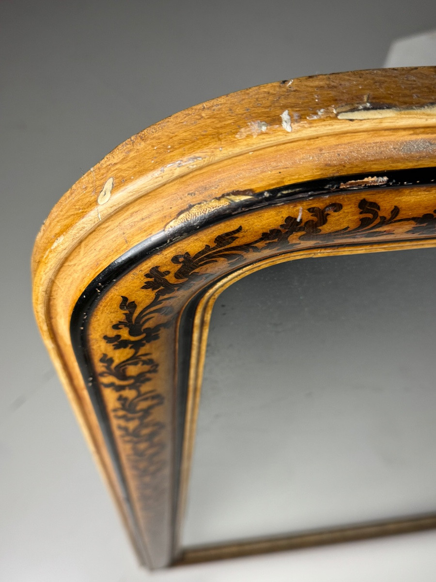 Miroir français antique à motif floral-photo-2