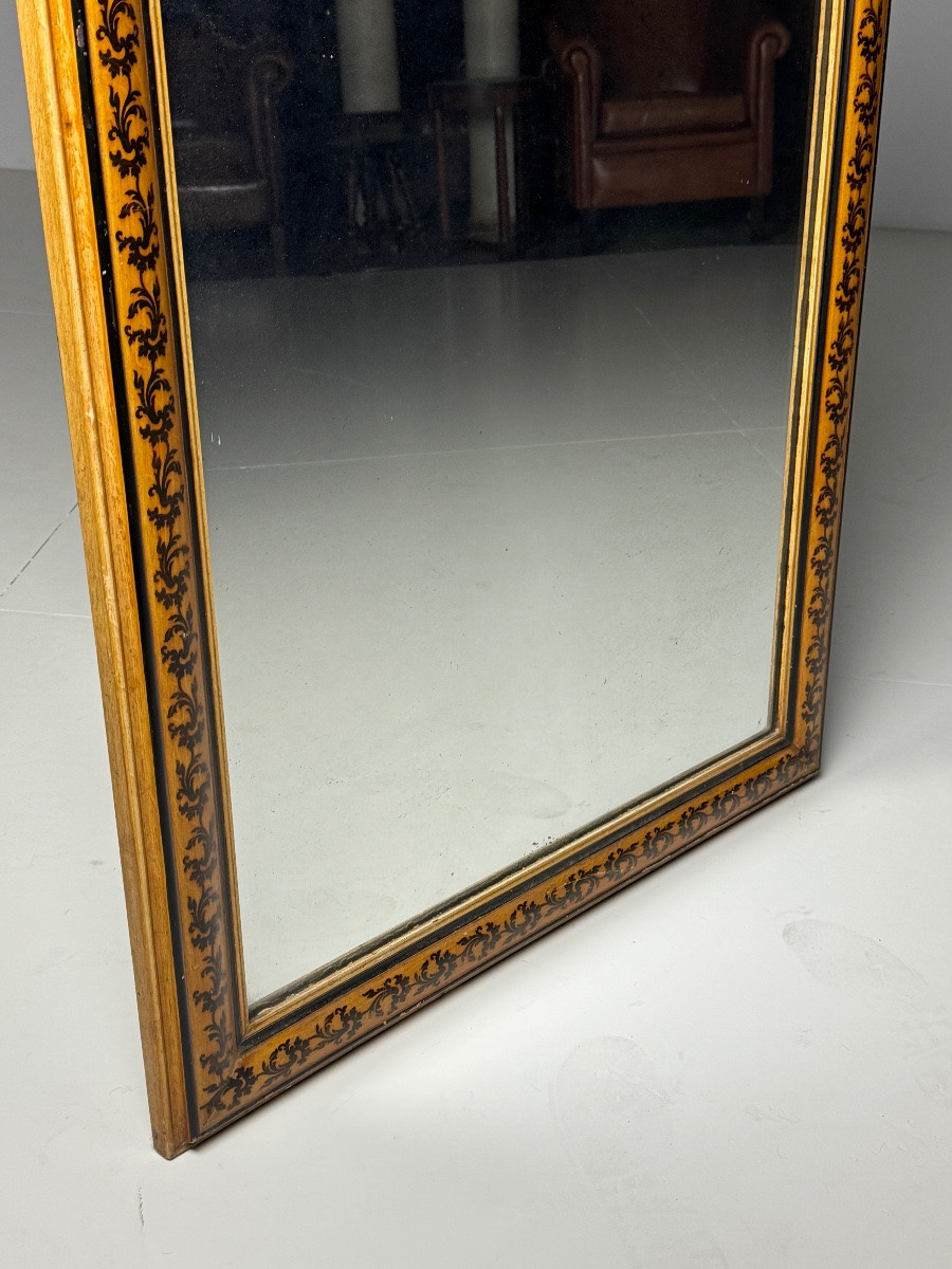 Miroir français antique à motif floral-photo-4