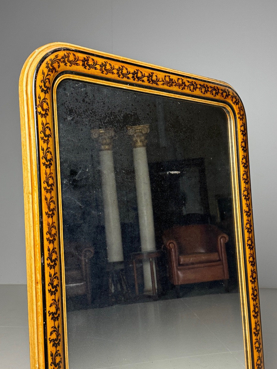 Miroir français antique à motif floral-photo-5