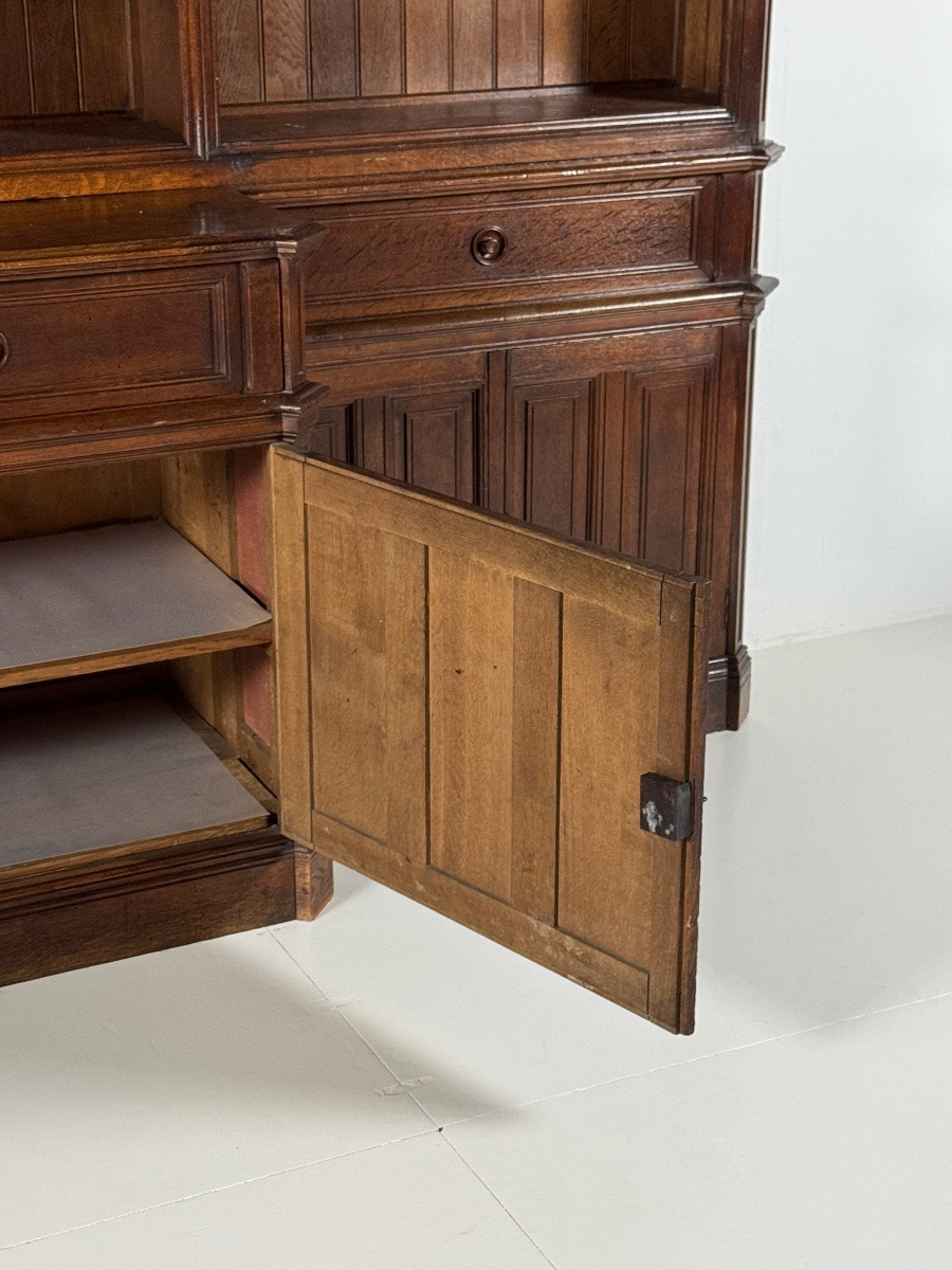 1960 Oak Bookcase 365cm-photo-3