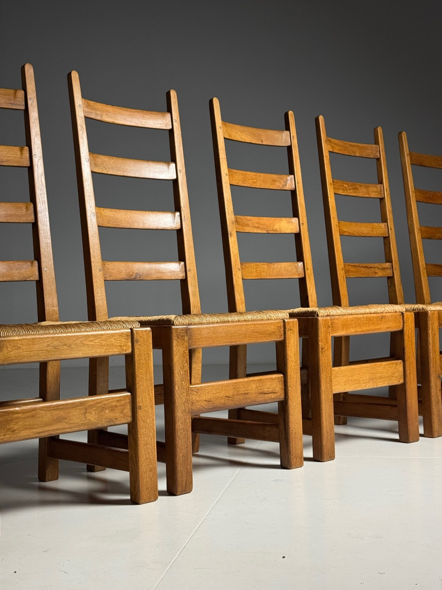6 chaises de salle à manger vintage 