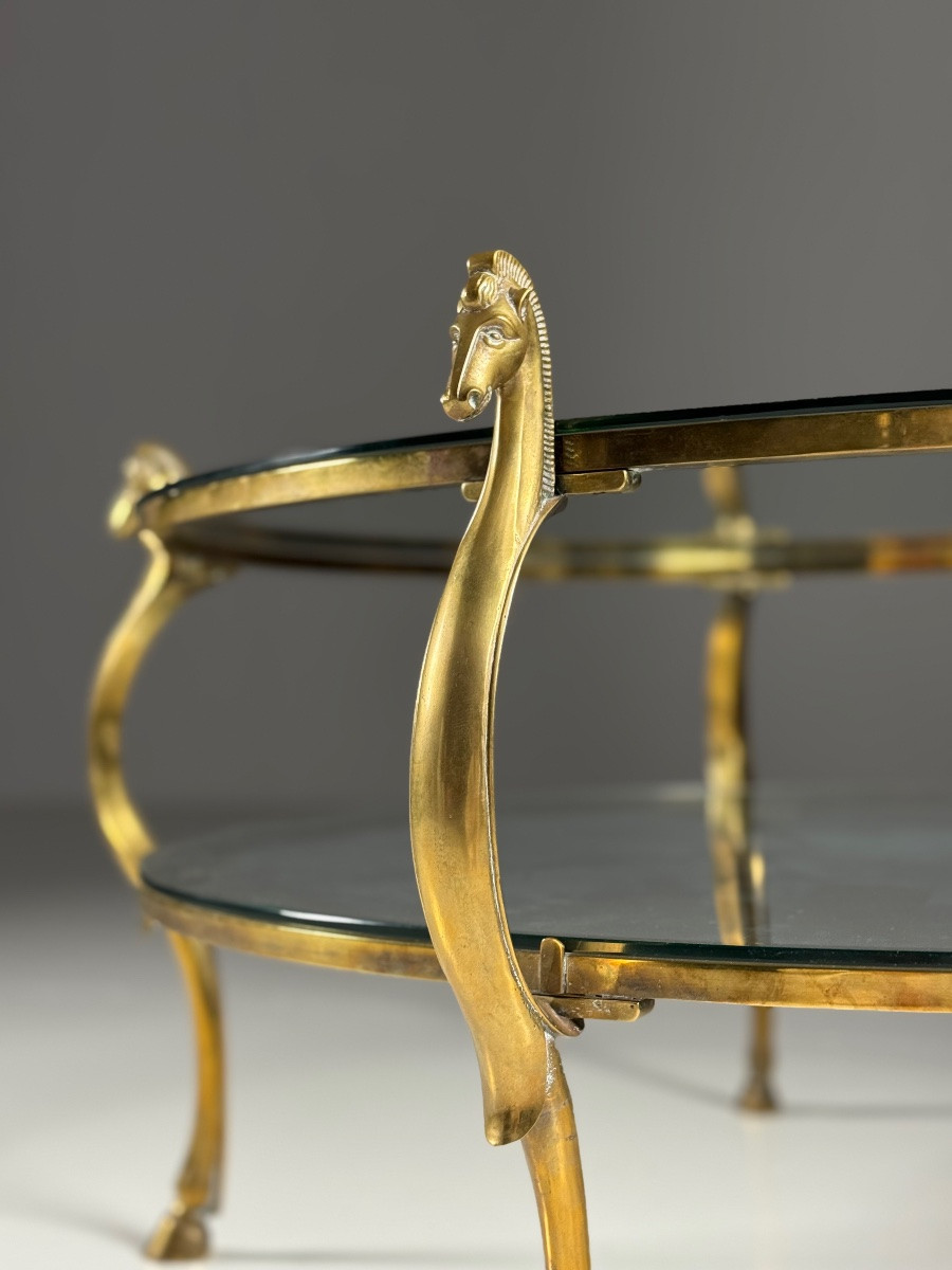 Vintage Coffee Table With Seahorse Heads-photo-2