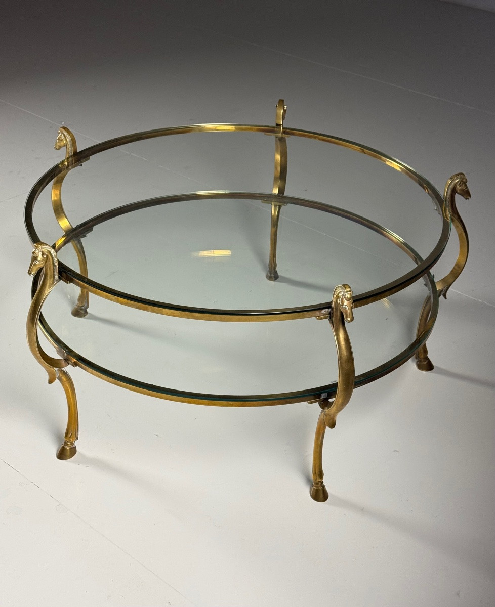 Vintage Coffee Table With Seahorse Heads-photo-1