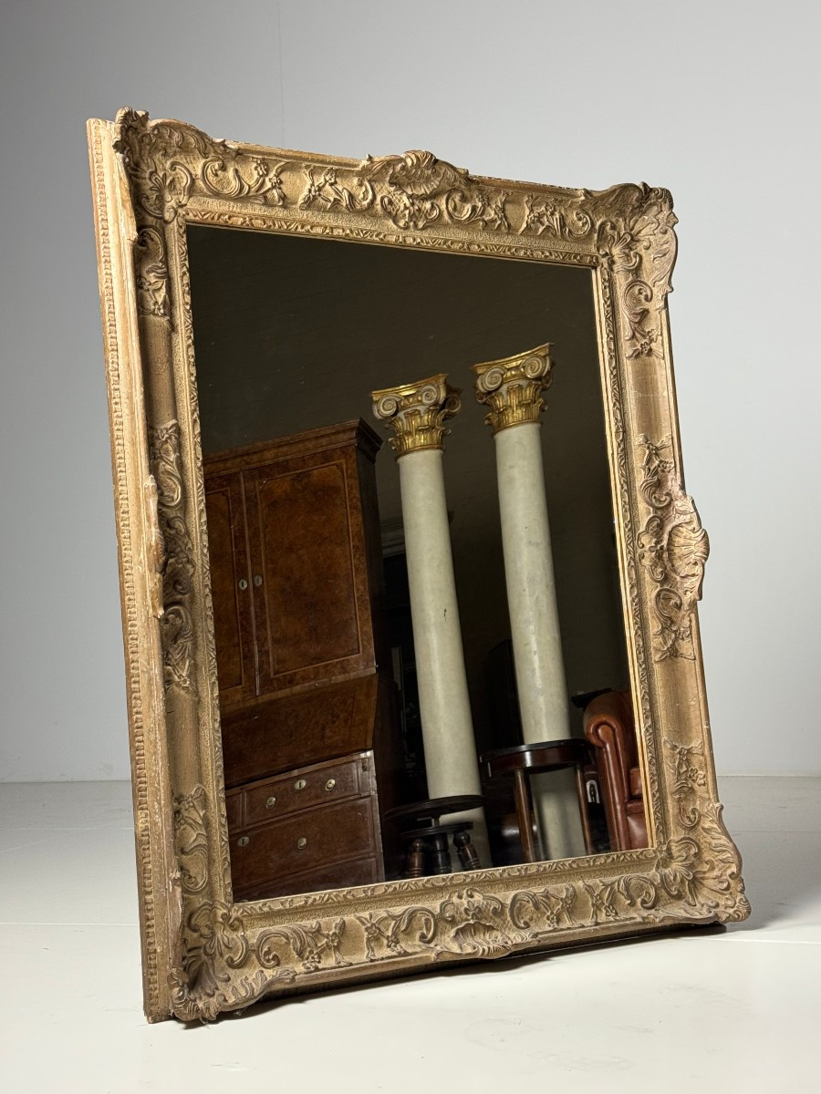 Grand miroir classique rustique