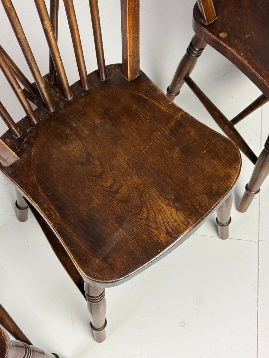 Ensemble de 4 chaises Windsor anglaises-photo-6