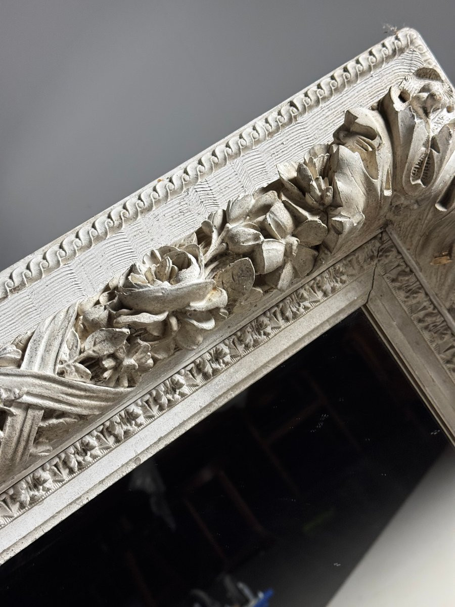 Lot de trois miroirs français blancs-photo-3