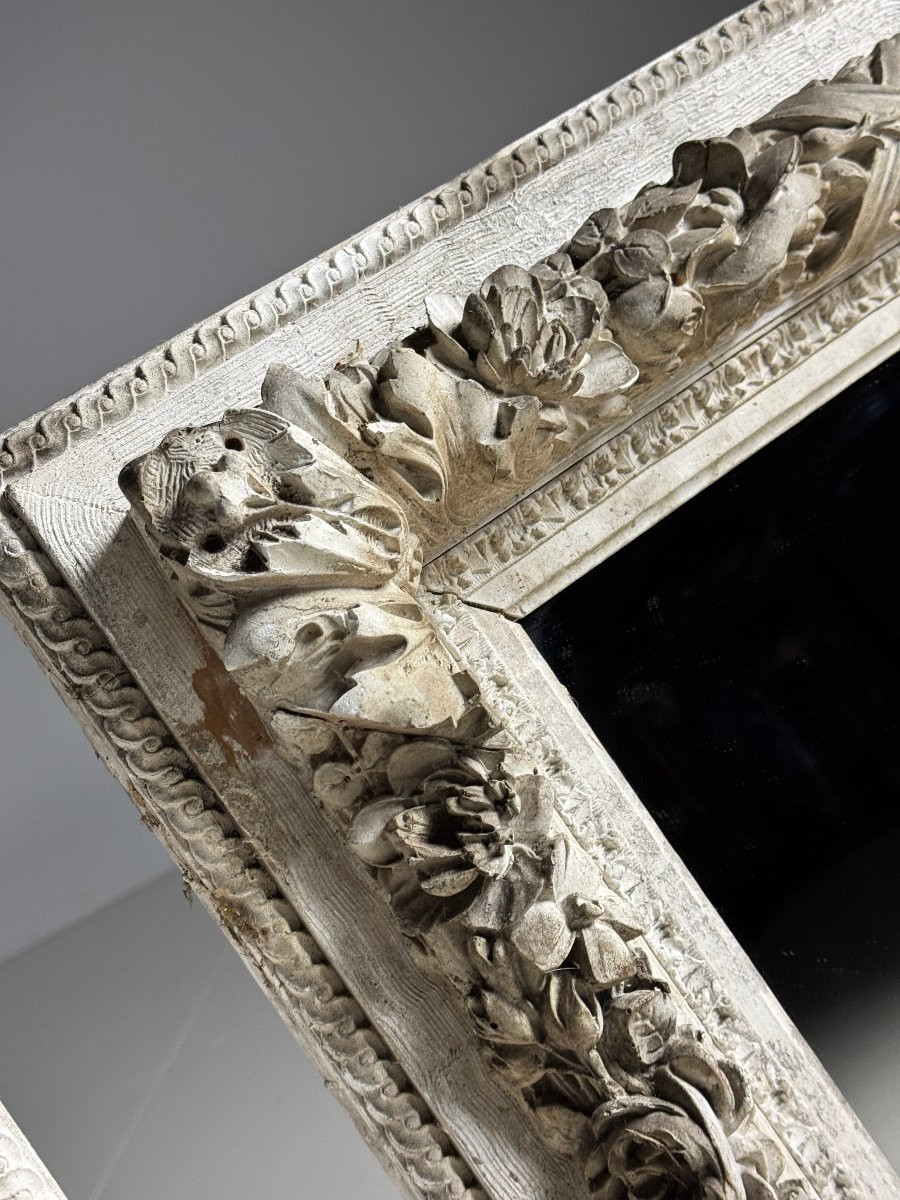 Lot de trois miroirs français blancs-photo-4