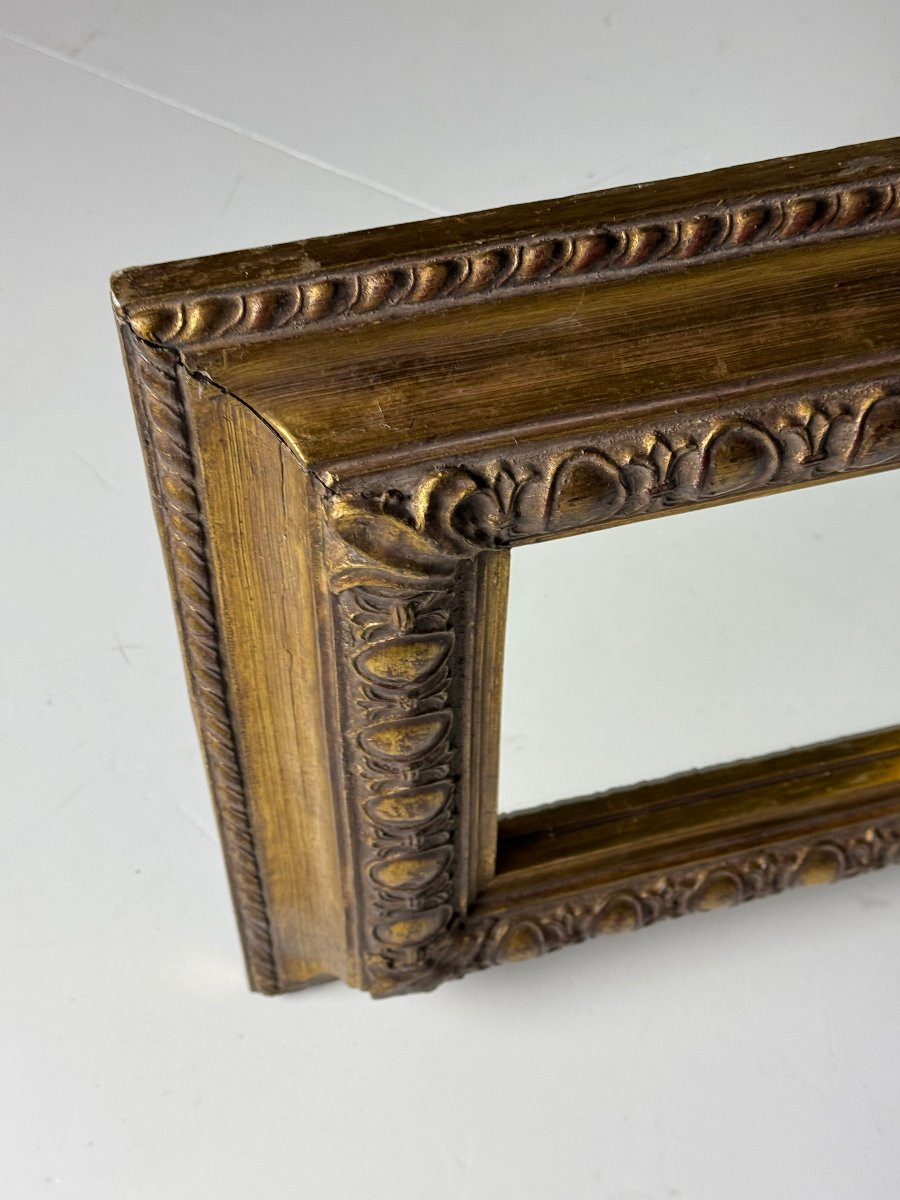 Miroir vintage carré doré-photo-1