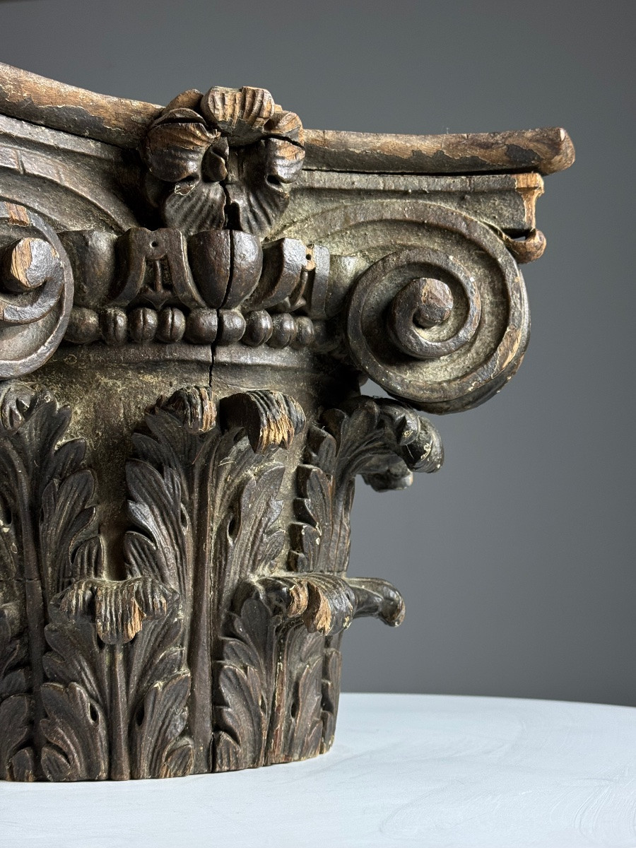 18th Century French Capital Oak-photo-4