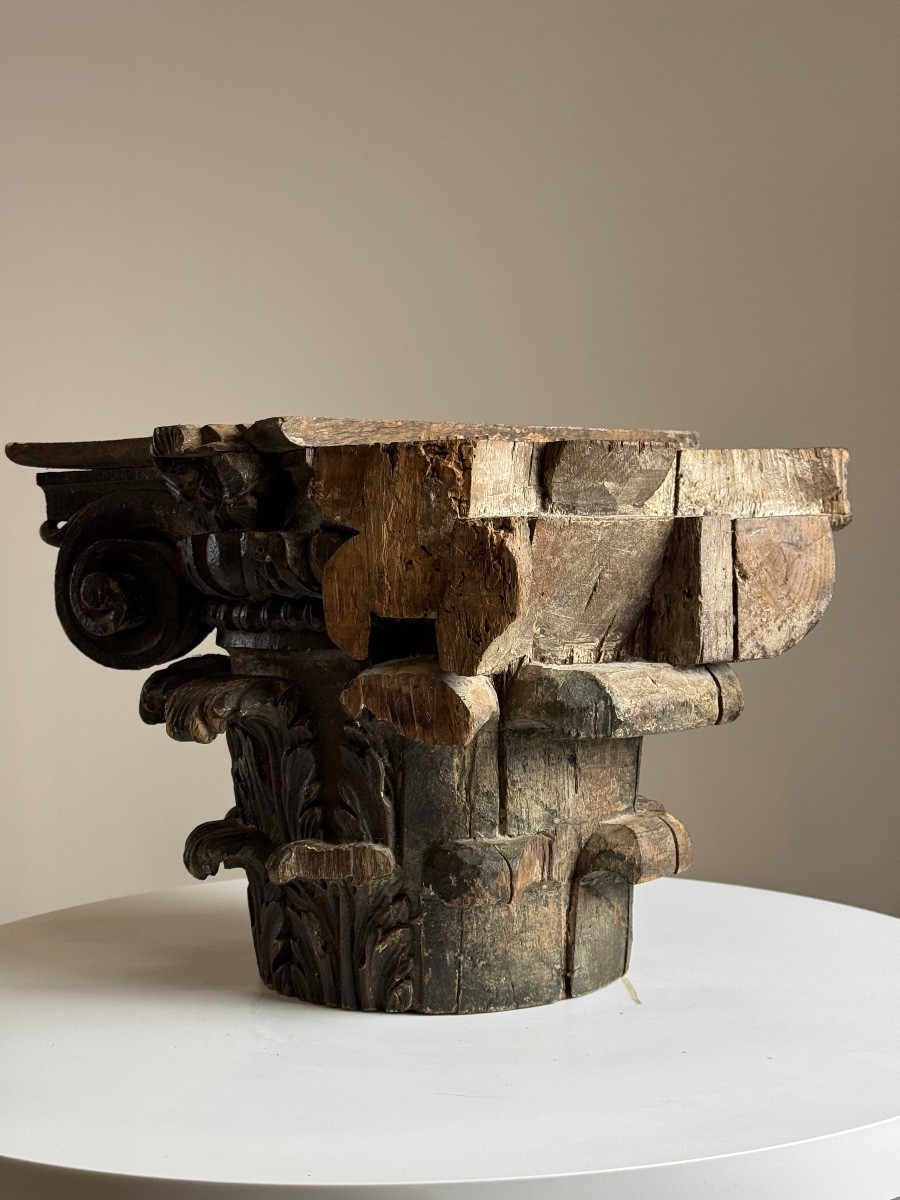 18th Century French Capital Oak-photo-1