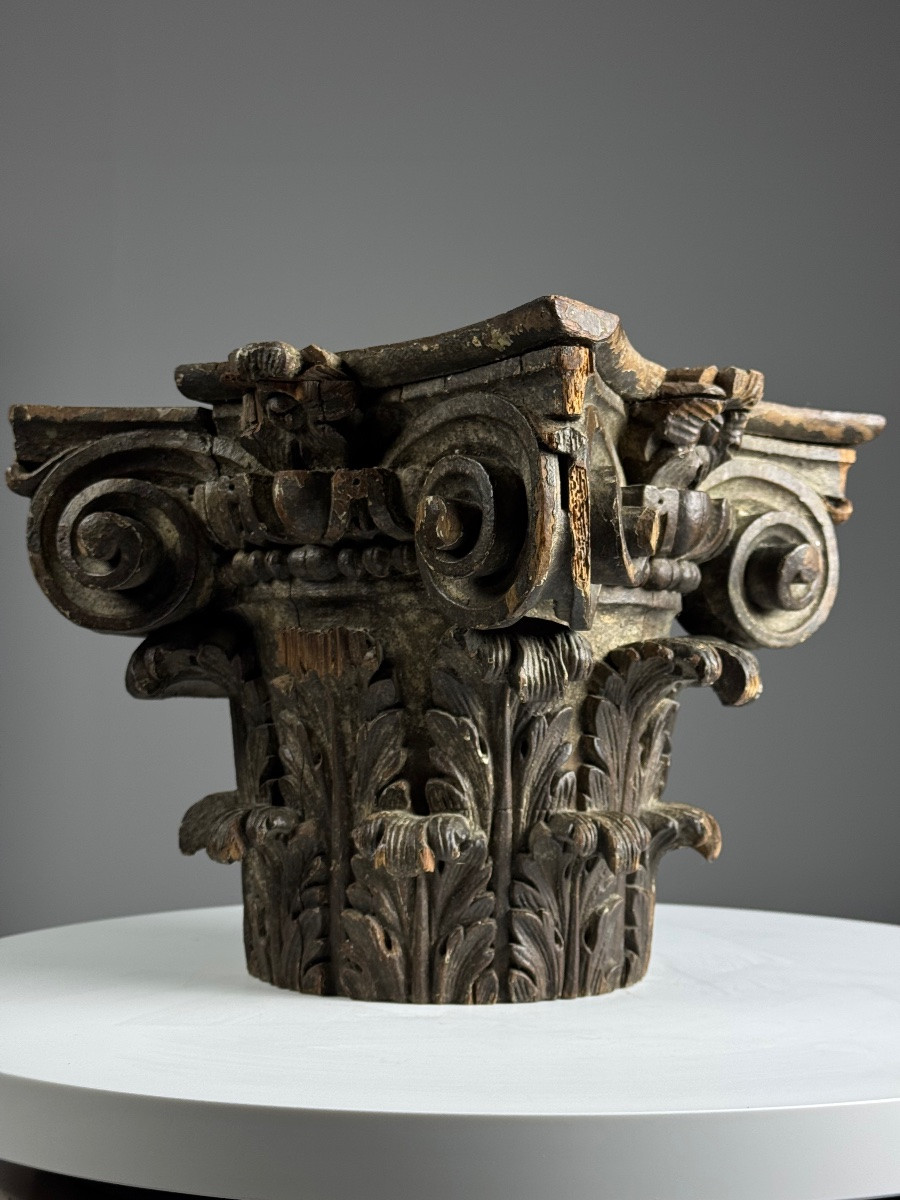 18th Century French Capital Oak-photo-5