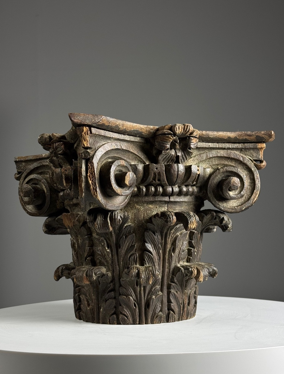 18th Century French Capital Oak