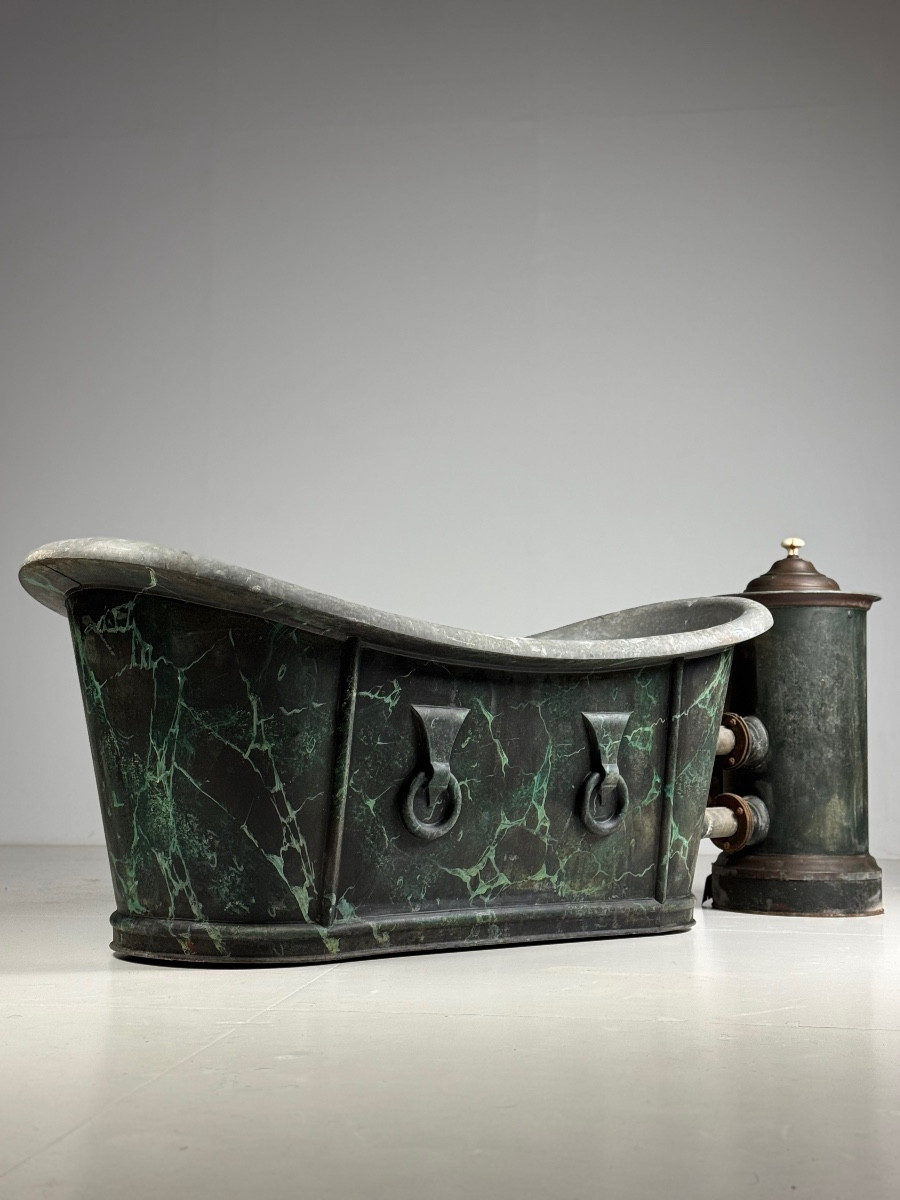 French Faux Marble Bath Ca. 1900
