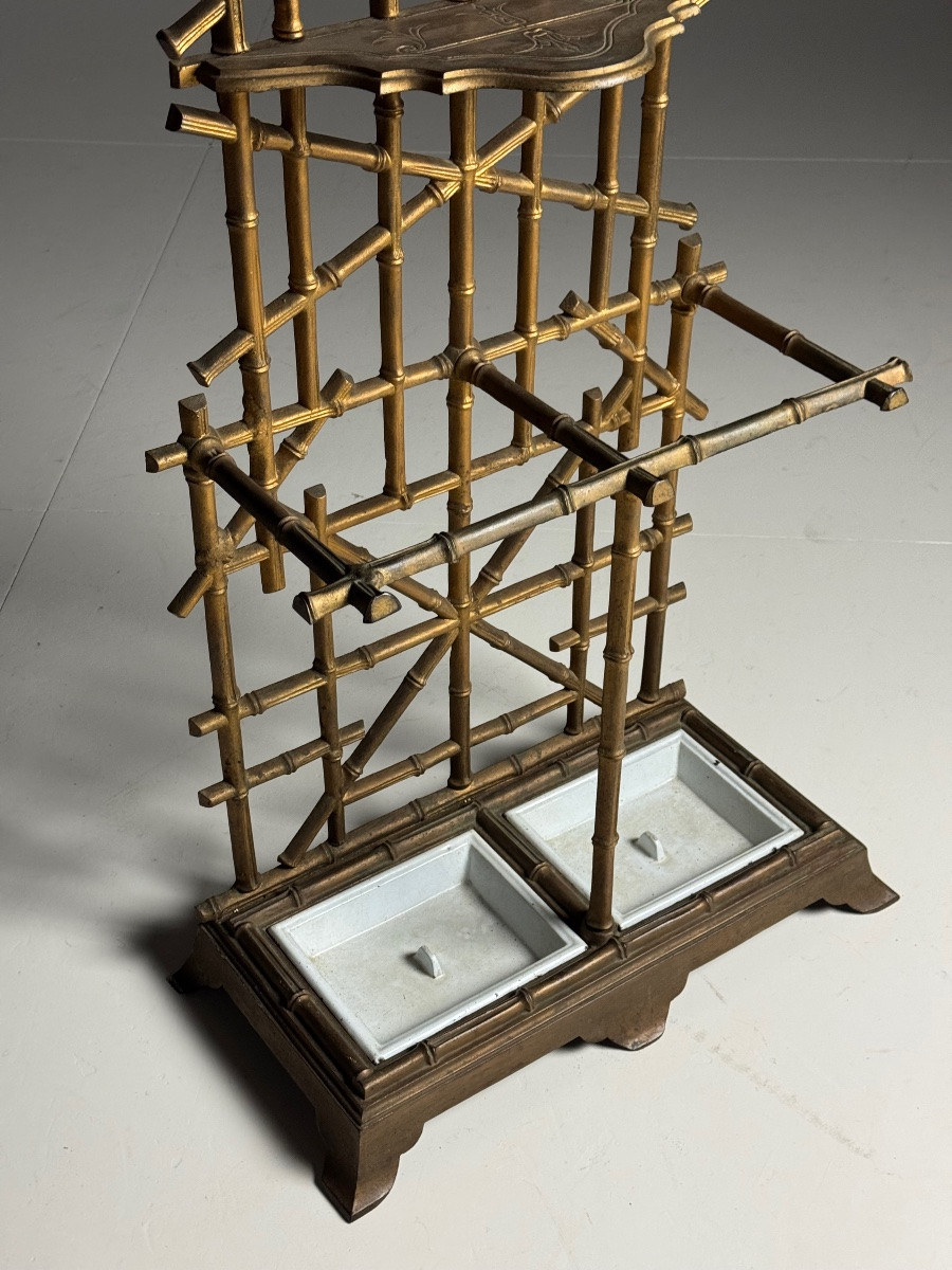 19th Century Faux Bamboo Coat Rack-photo-2