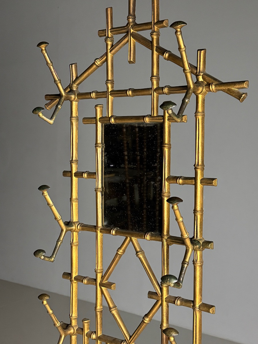 19th Century Faux Bamboo Coat Rack-photo-3