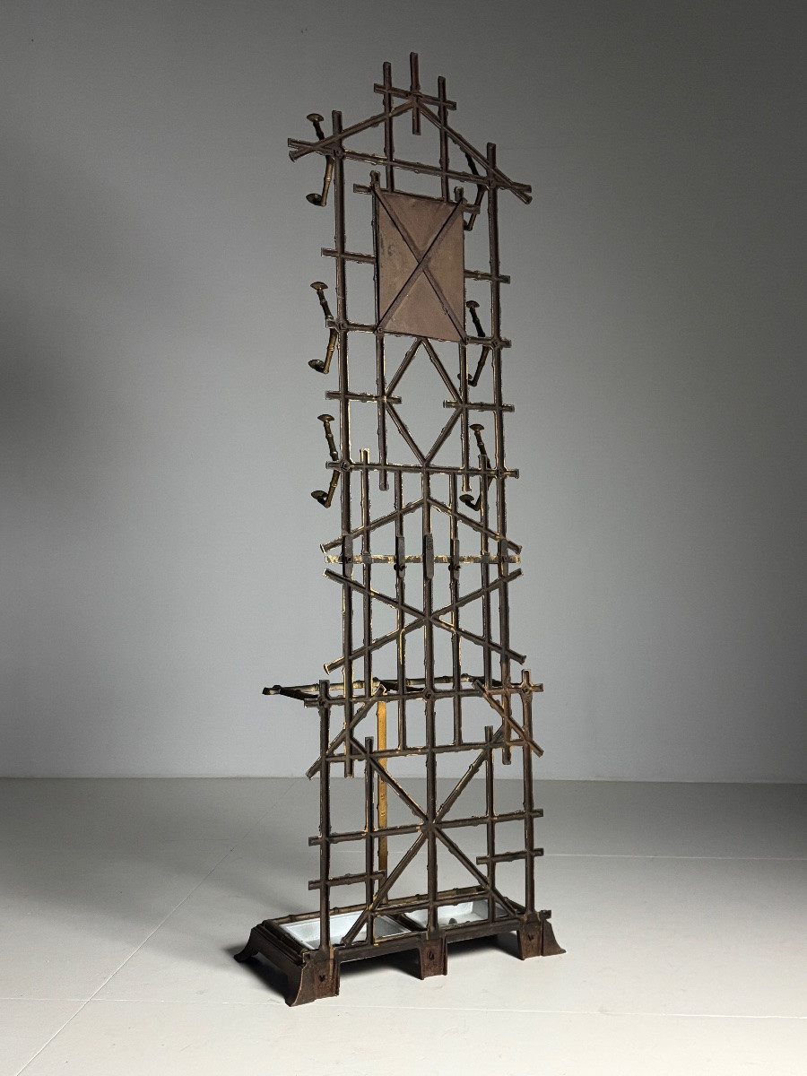 19th Century Faux Bamboo Coat Rack-photo-1