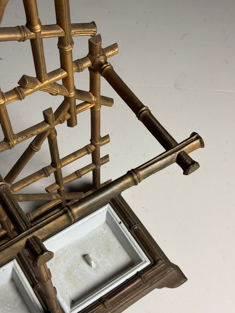 19th Century Faux Bamboo Coat Rack-photo-4