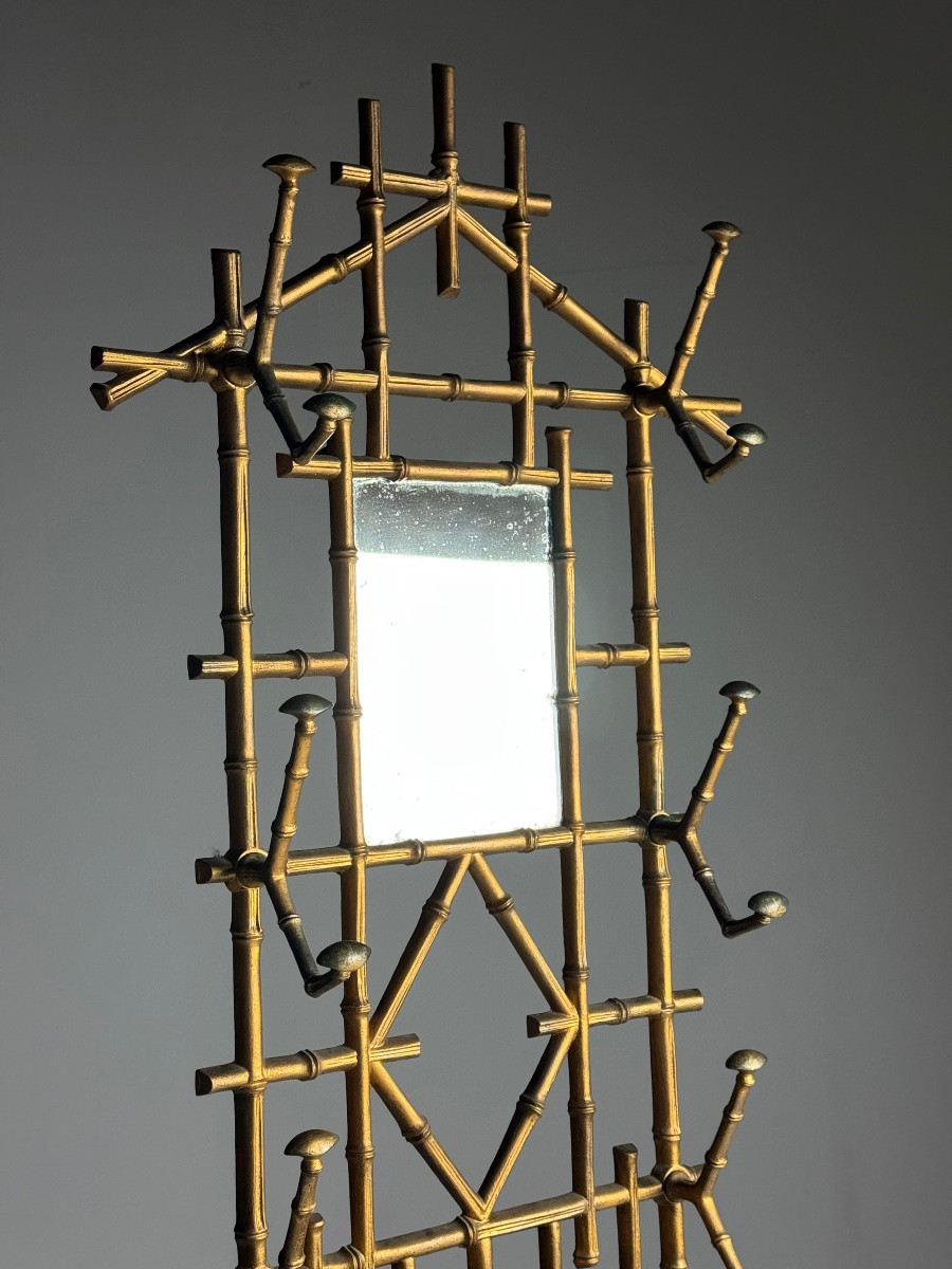 19th Century Faux Bamboo Coat Rack-photo-5