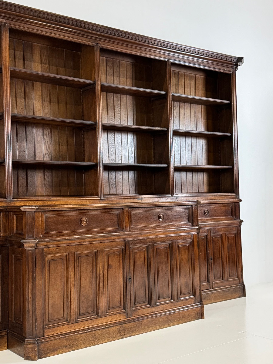 1960s Oak Bookcase, 365cm-photo-3
