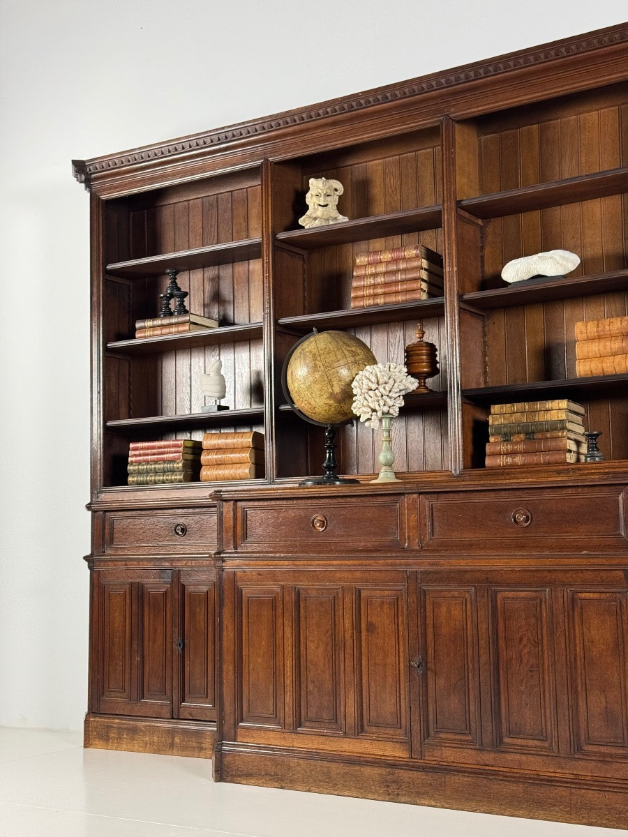 1960s Oak Bookcase, 365cm-photo-3